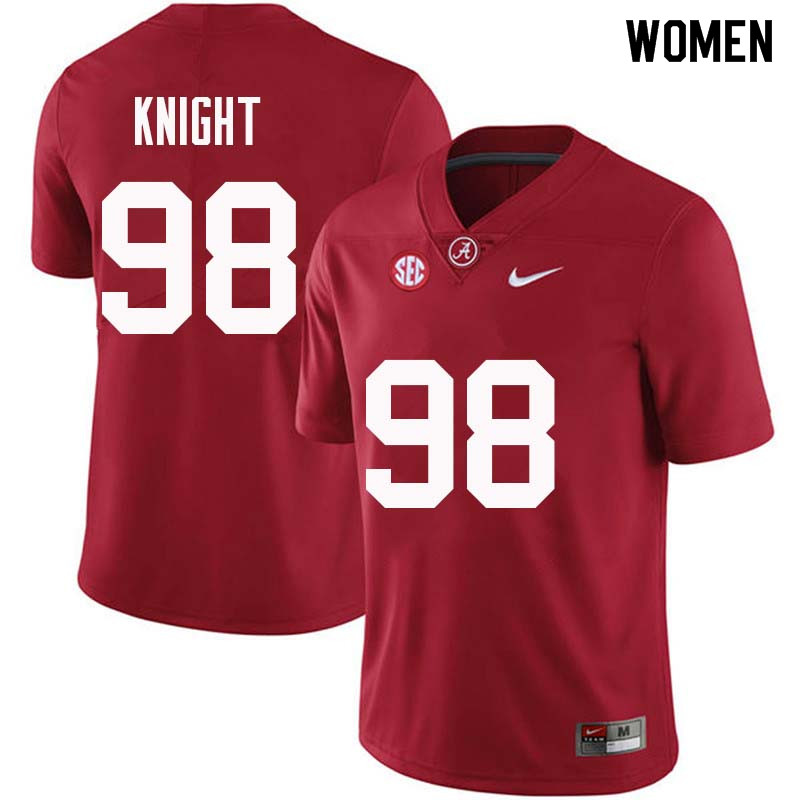 Alabama Crimson Tide Women's Preston Knight #98 Crimson NCAA Nike Authentic Stitched College Football Jersey CO16A06GR